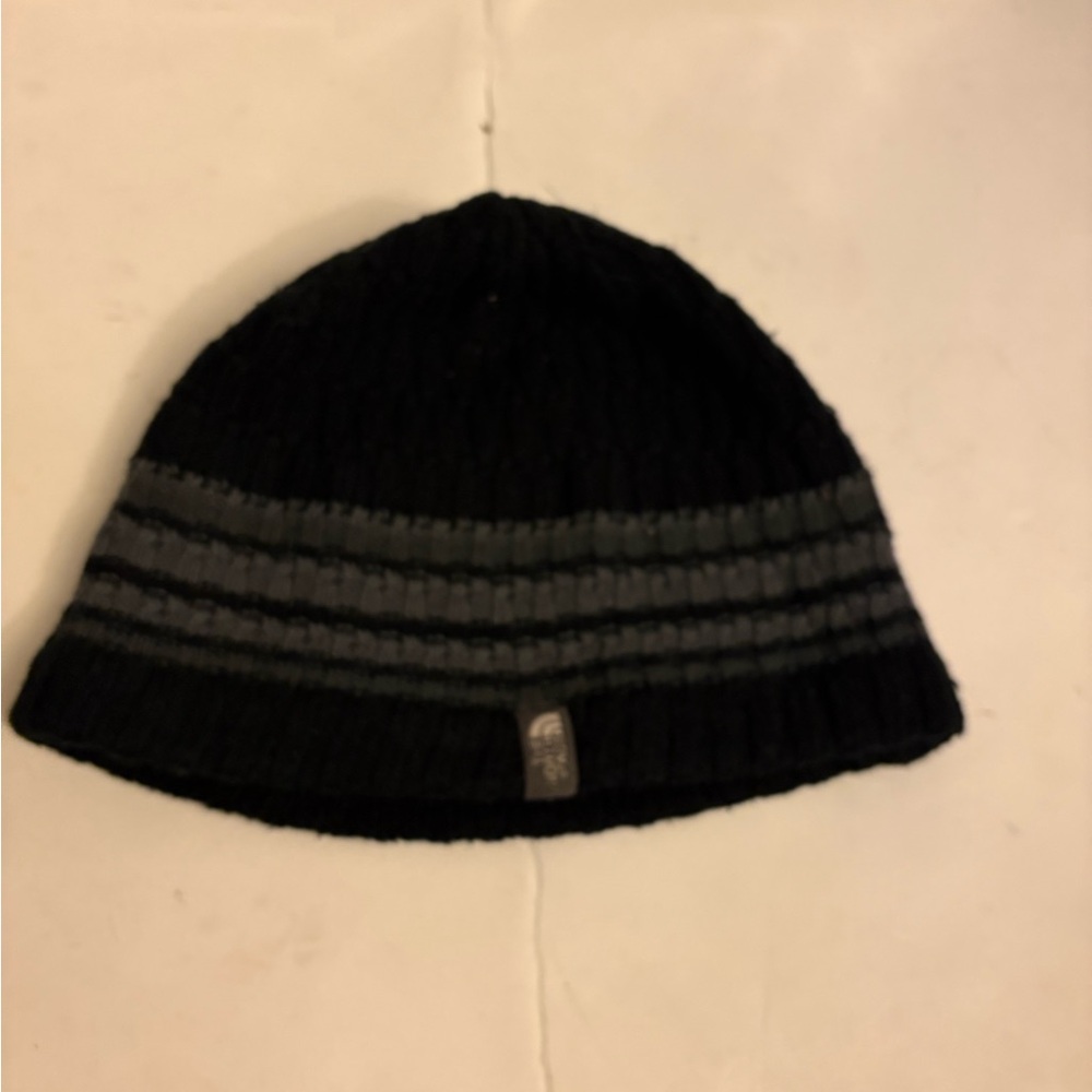 North face black and Gray Knit Beanie